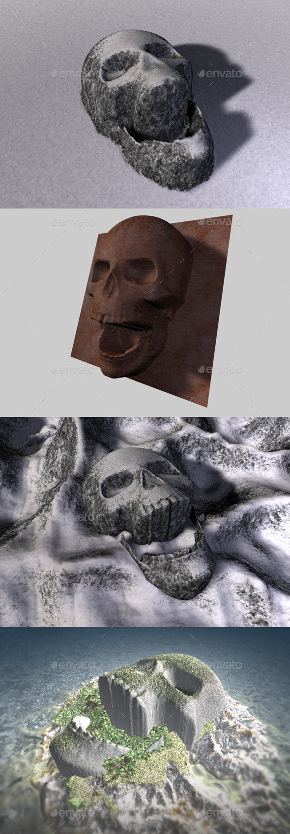 3DOcean Skull Depth Map 2 11078886 3DOcean Skull Depth Map 2 11078886
