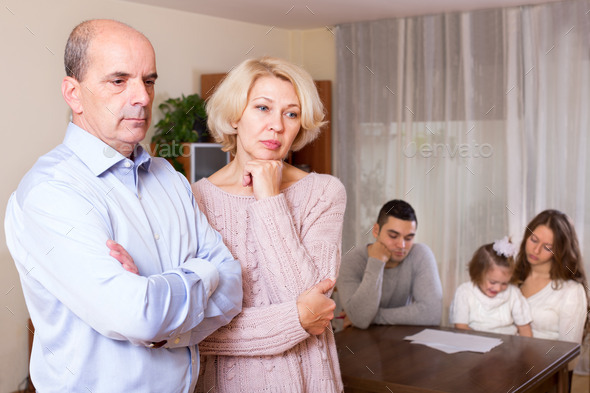 Unhappy multigenerational family