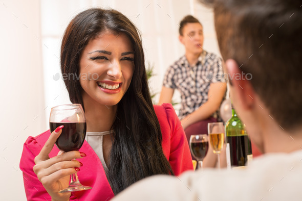 Young Smiling Brunette Flirting (Misc) Photo Download