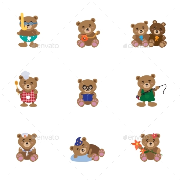GraphicRiver Bears 11079677 GraphicRiver Bears 11079677