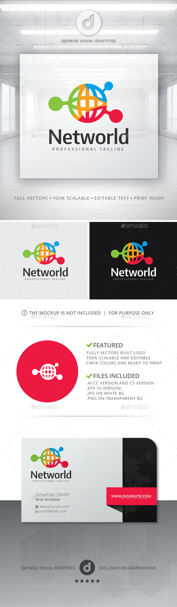GraphicRiver Net World Logo 11079993 GraphicRiver Net World Logo 11079993