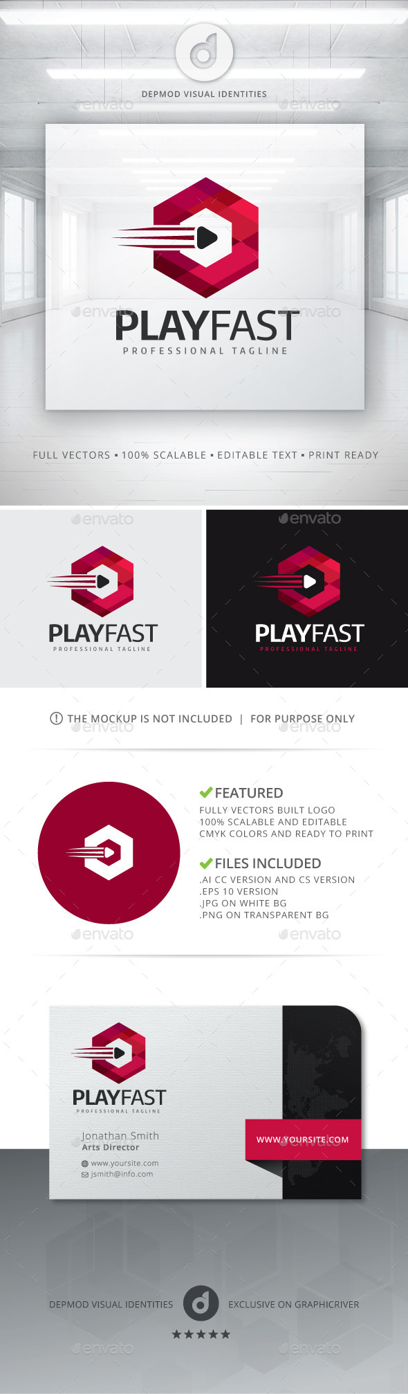 GraphicRiver Play Fast Logo 11080023 GraphicRiver Play Fast Logo 11080023
