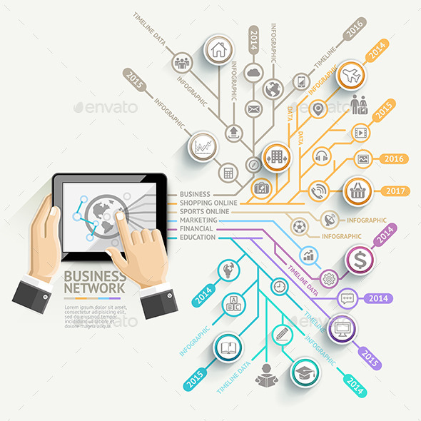 GraphicRiver Business Network Timeline Infographic Template 11080148 GraphicRiver Business Network Timeline Infographic Template 11080148