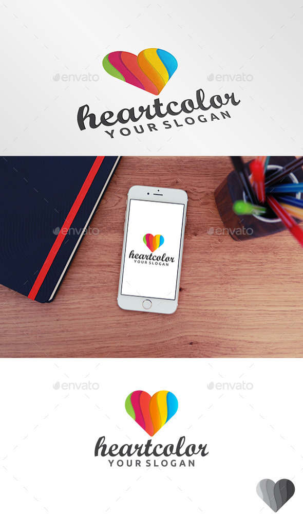GraphicRiver Heart Color Logo 11080219 GraphicRiver Heart Color Logo 11080219