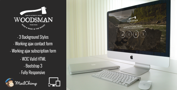 ThemeForest Woodsman Responsive Coming Soon Page 11081017 ThemeForest Woodsman Responsive Coming Soon Page 11081017