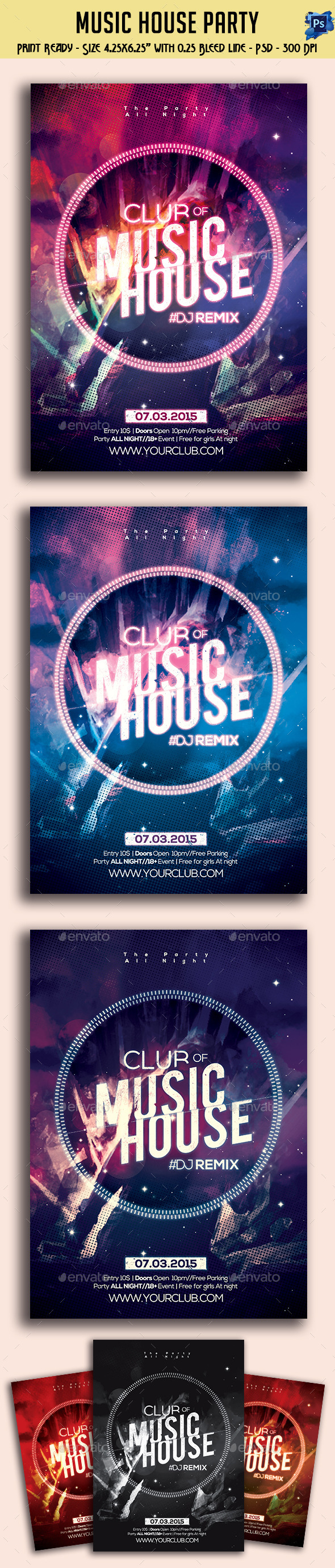 GraphicRiver Music House Party Flyer 11082740 GraphicRiver Music House Party Flyer 11082740