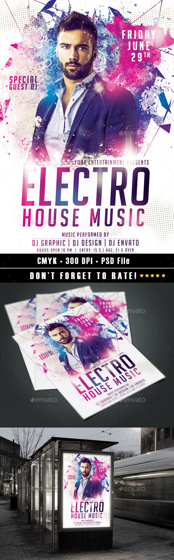 GraphicRiver Electro House Flyer 11083602 GraphicRiver Electro House Flyer 11083602