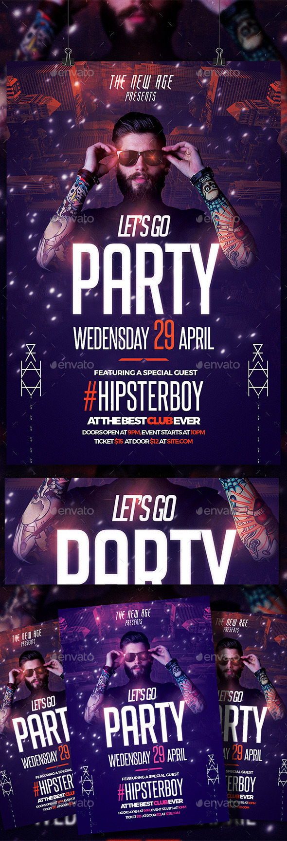GraphicRiver Minimal Flyer Lets Go Party 11084197 GraphicRiver Minimal Flyer Lets Go Party 11084197
