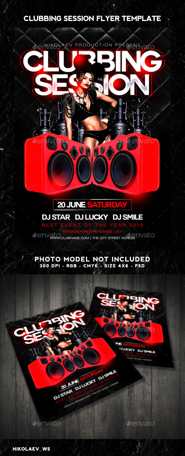 GraphicRiver Clubbing Session Flyer 11039269 GraphicRiver Clubbing Session Flyer 11039269
