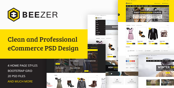 BEEZER - eCommerce PSD Template