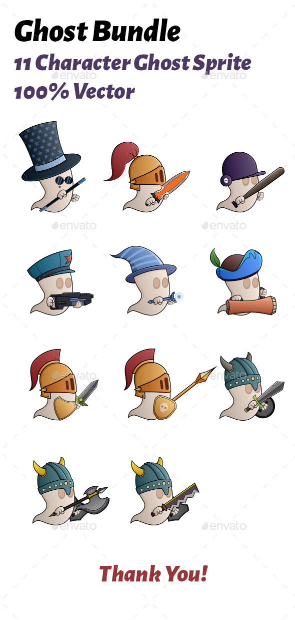 GraphicRiver Ghost Bundle Sprite 11085702 GraphicRiver Ghost Bundle Sprite 11085702