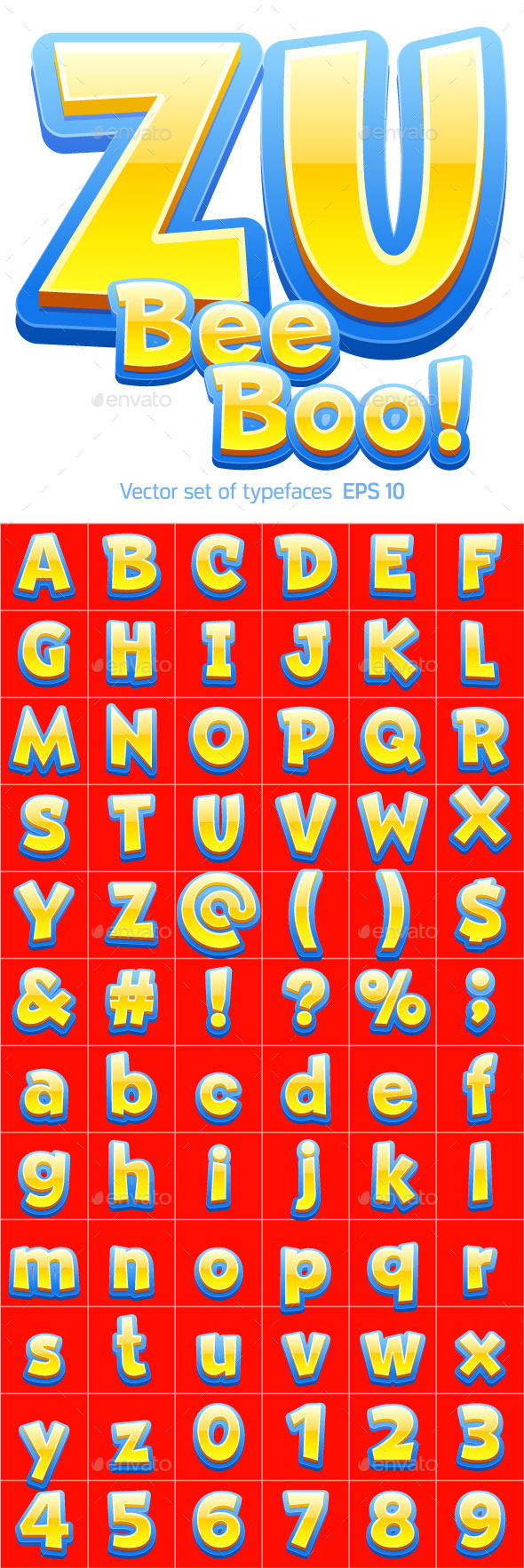 GraphicRiver Cartoon Style Alphabet 11085956 GraphicRiver Cartoon Style Alphabet 11085956