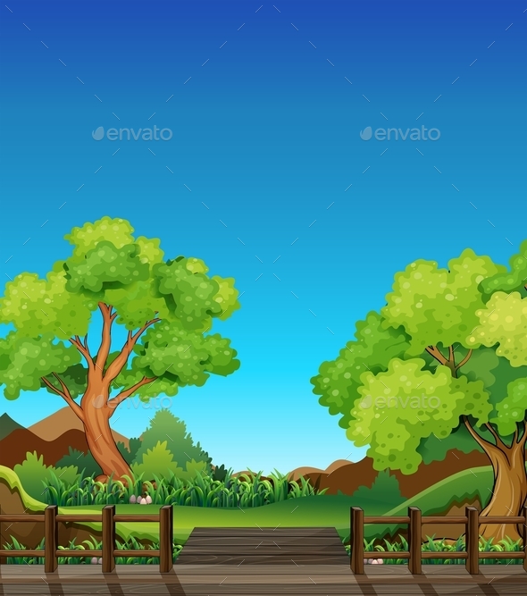 GraphicRiver Forest and Bridge 11086422 GraphicRiver Forest and Bridge 11086422