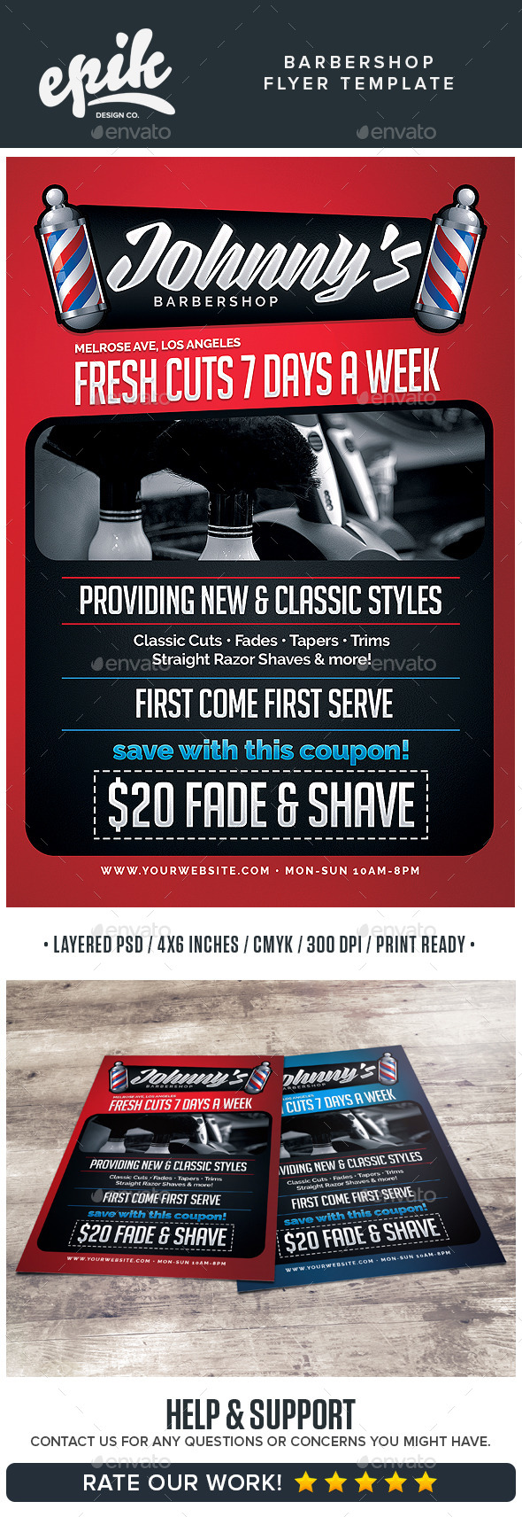 GraphicRiver Barbershop Flyer Template 11086812 GraphicRiver Barbershop Flyer Template 11086812