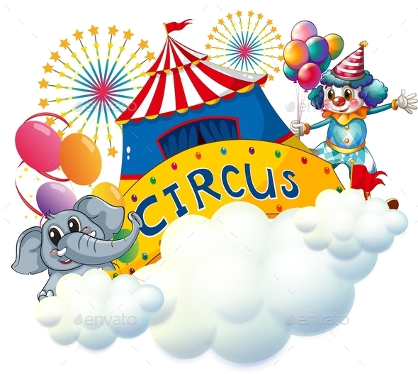 GraphicRiver An Elephant and a Clown 11087626 GraphicRiver An Elephant and a Clown 11087626