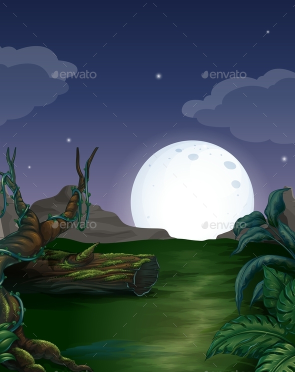 GraphicRiver Forest at Night 11087645 GraphicRiver Forest at Night 11087645