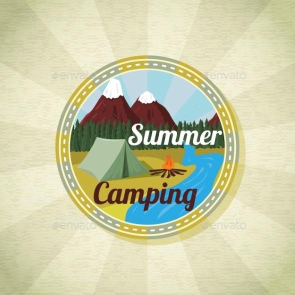 GraphicRiver Camping Landscape 11087955 GraphicRiver Camping Landscape 11087955