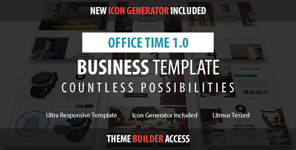 Office Time - Responsive Email + Builder Access