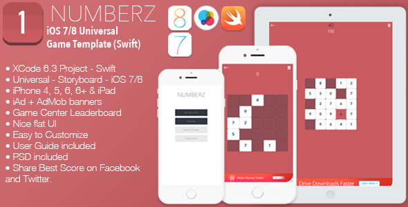 CodeCanyon NUMBERZ Full iOS 7 8 Universal Game Template Swift 10430248 CodeCanyon NUMBERZ Full iOS 7 8 Universal Game Template Swift 10430248