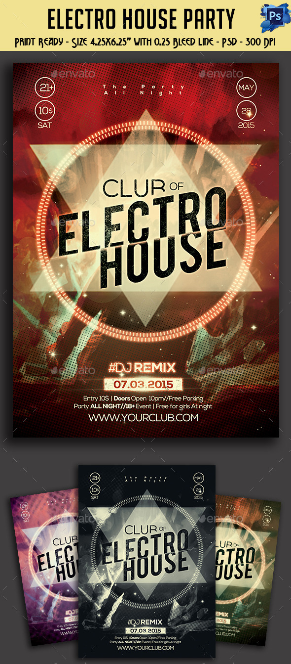 GraphicRiver Electro House Party Flyer 11089654 GraphicRiver Electro House Party Flyer 11089654