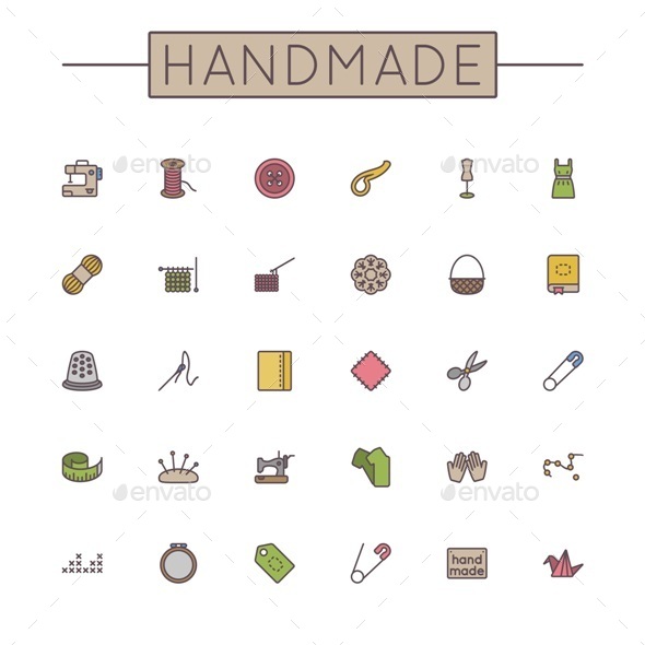 GraphicRiver Vector Colored Handmade Line Icons 11089869 GraphicRiver Vector Colored Handmade Line Icons 11089869