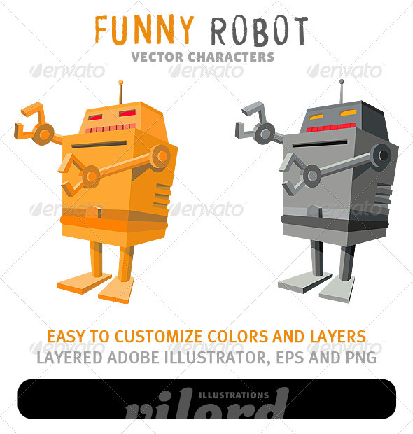 Funny Robot Mascot Funny Robot Mascot