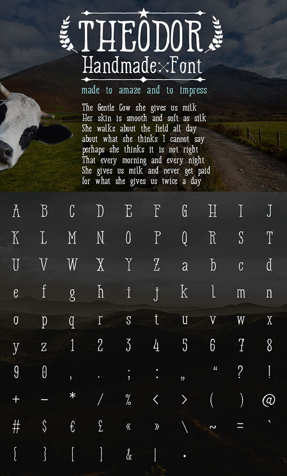 GraphicRiver Handmade Font Theodor 11093272 GraphicRiver Handmade Font Theodor 11093272