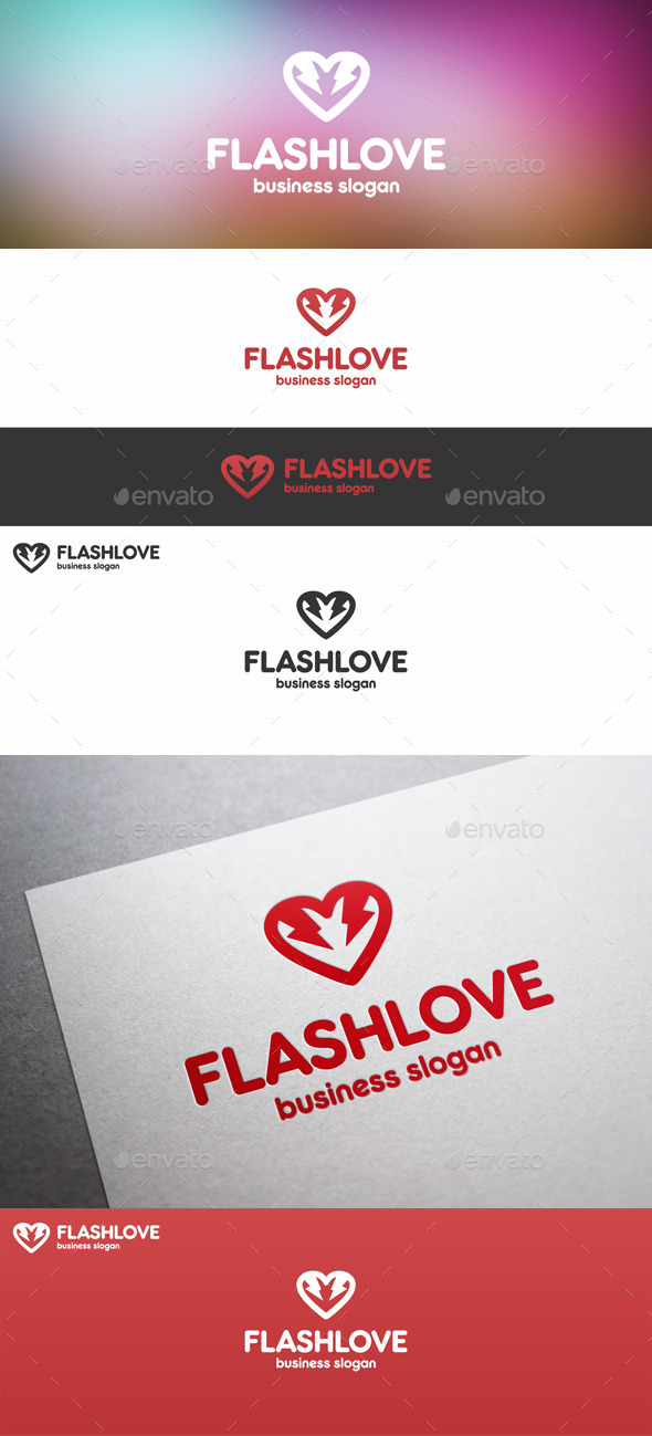 GraphicRiver Electric Flash Love Thunder Logo 11093280 GraphicRiver Electric Flash Love Thunder Logo 11093280