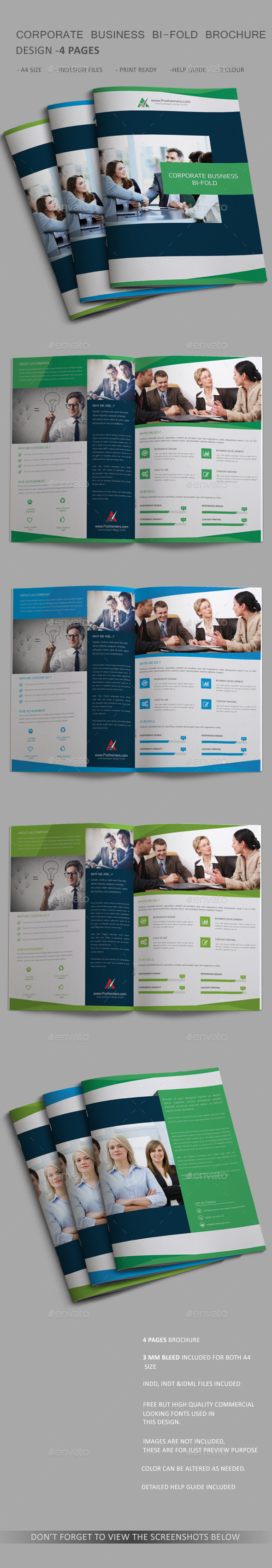 GraphicRiver Corporate Bi-fold Brochure 4 Page 11093694 GraphicRiver Corporate Bi-fold Brochure 4 Page 11093694