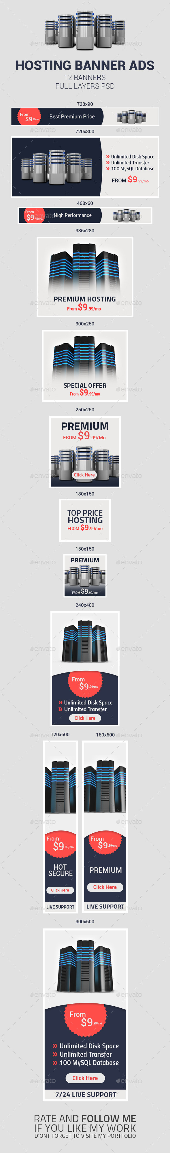 GraphicRiver Hosting Banner Ads 11094074 GraphicRiver Hosting Banner Ads 11094074