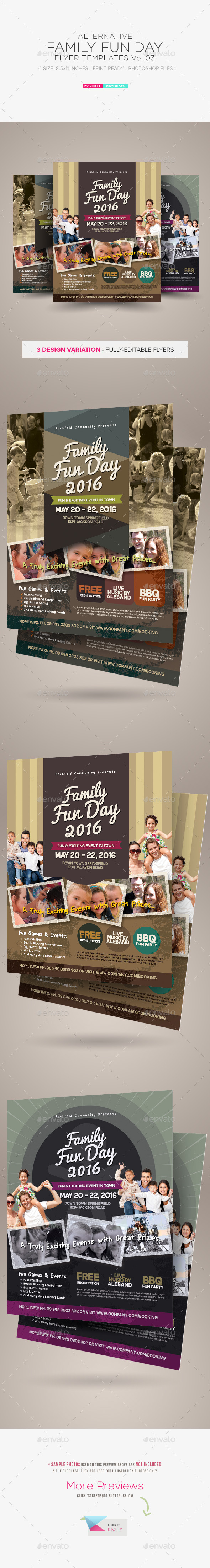 GraphicRiver Alternative Family Fun Day Flyers vol.03 11094141 GraphicRiver Alternative Family Fun Day Flyers vol.03 11094141