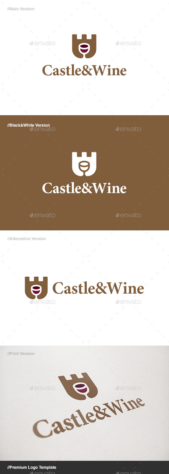 GraphicRiver Castle & Wine Logo 11094227 GraphicRiver Castle & Wine Logo 11094227