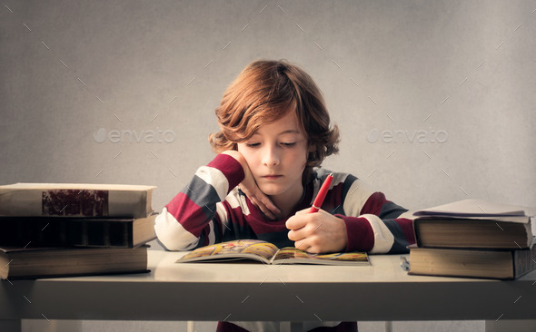 Kid studying (Misc) Photo Download