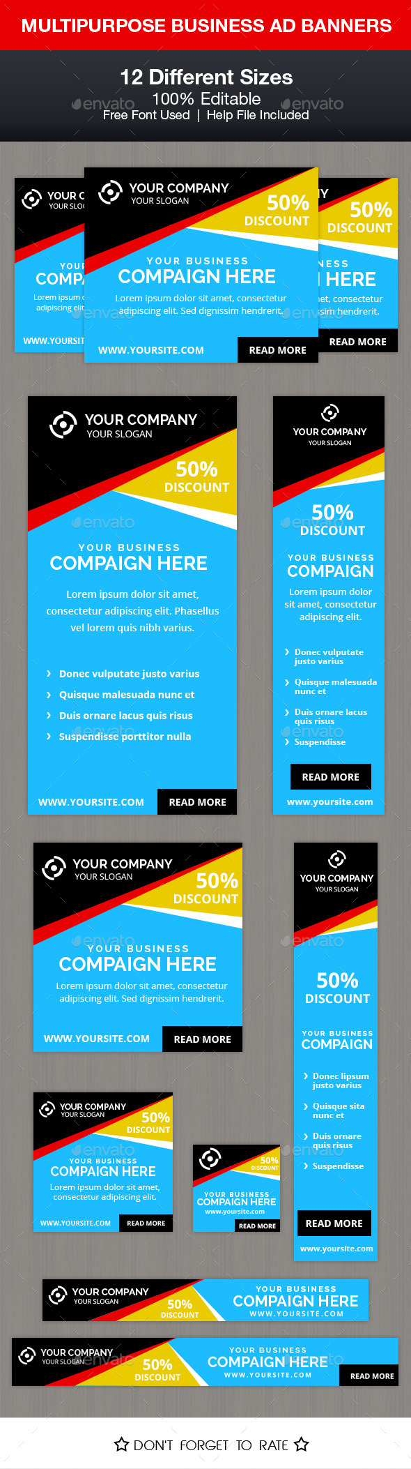 GraphicRiver Multipurpose Business Ad Banner 11094915 GraphicRiver Multipurpose Business Ad Banner 11094915