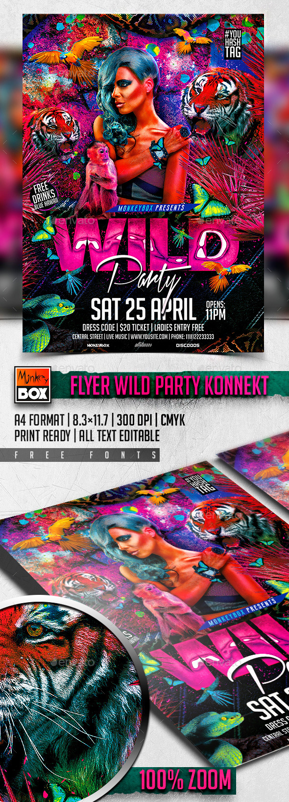 GraphicRiver Flyer Wild Party Konnekt 11095622 GraphicRiver Flyer Wild Party Konnekt 11095622