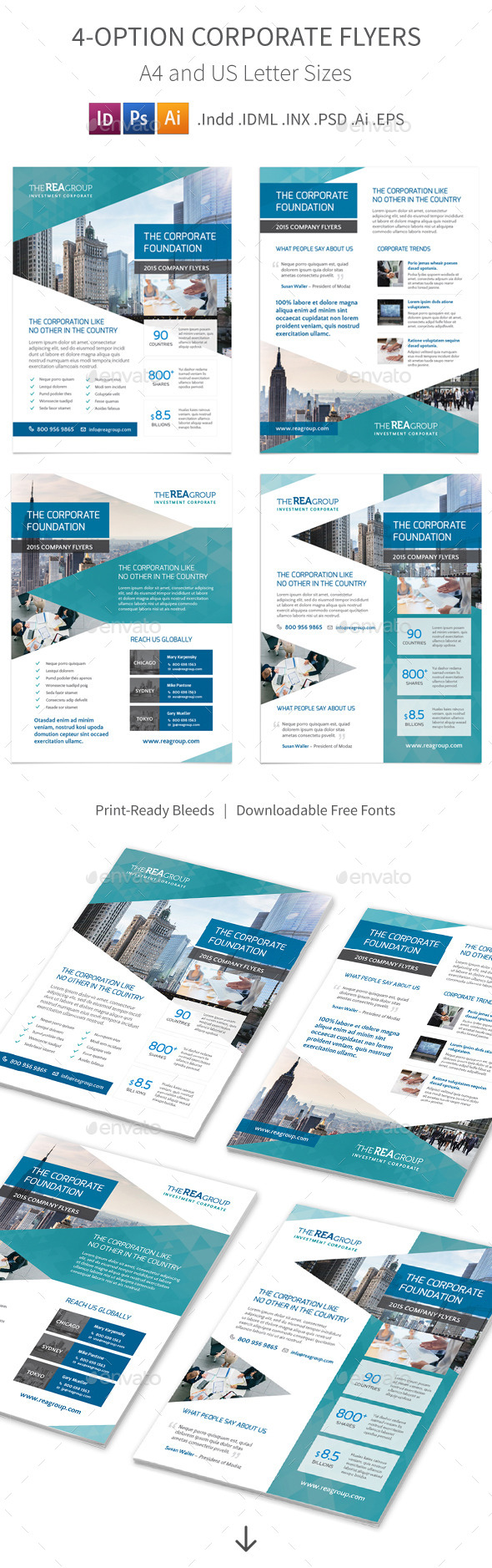 GraphicRiver Corporate Flyers 4 Options 11095660 GraphicRiver Corporate Flyers 4 Options 11095660