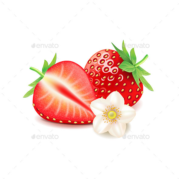 Gambar Es Krim Animasi Strawberry