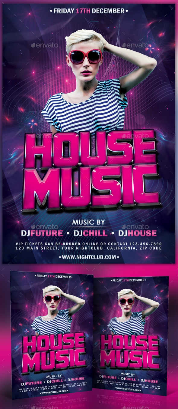 GraphicRiver House Music Flyer Poster 11097064 GraphicRiver House Music Flyer Poster 11097064