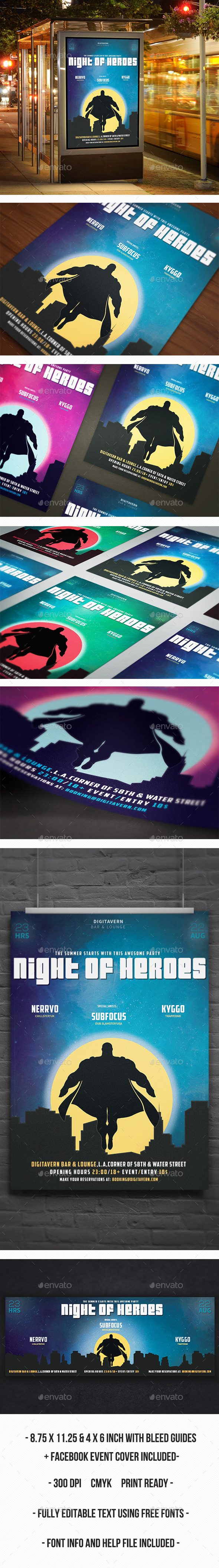 GraphicRiver Superhero Themed Poster Flyer II 11098024 GraphicRiver Superhero Themed Poster Flyer II 11098024