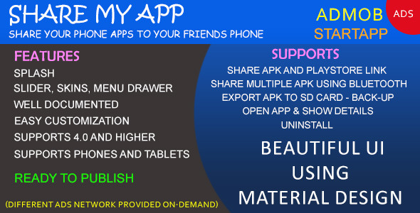 CodeCanyon SHARE MY APP Full Application Admob StartApp 11098042 CodeCanyon SHARE MY APP Full Application Admob StartApp 11098042