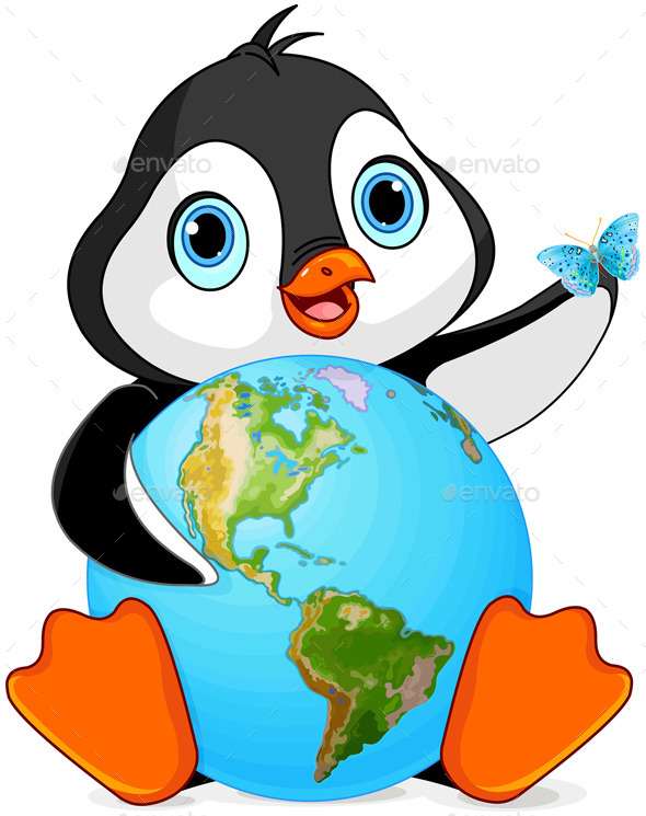 GraphicRiver Penguin Earth Day 11099778 GraphicRiver Penguin Earth Day 11099778