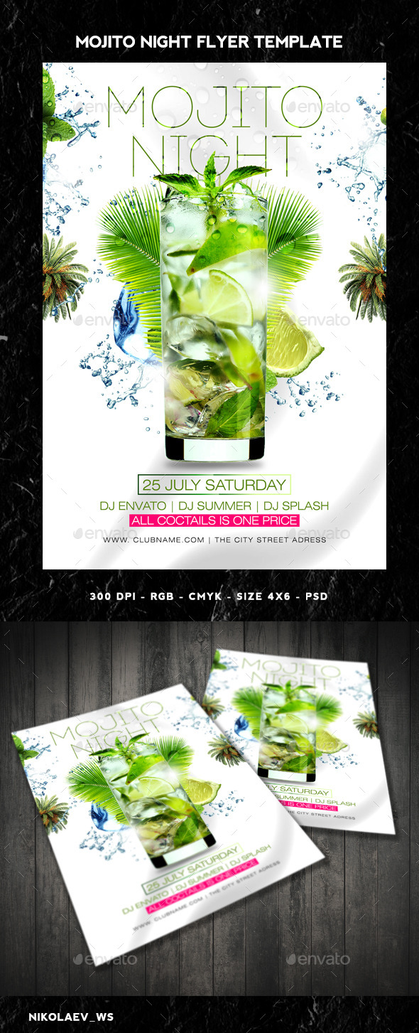 GraphicRiver Mojito Night Flyer 11100122 GraphicRiver Mojito Night Flyer 11100122