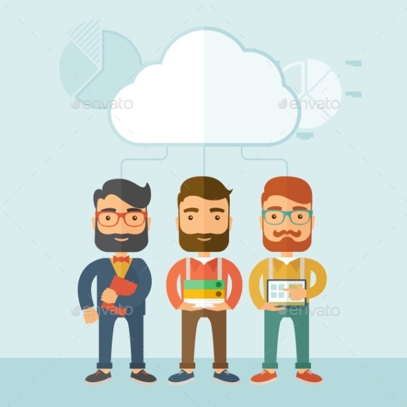 GraphicRiver Three Managers Working Together 11100527 GraphicRiver Three Managers Working Together 11100527