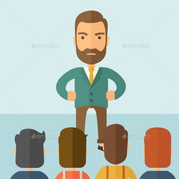GraphicRiver Angry Boss Facing his Employees 11100703 GraphicRiver Angry Boss Facing his Employees 11100703