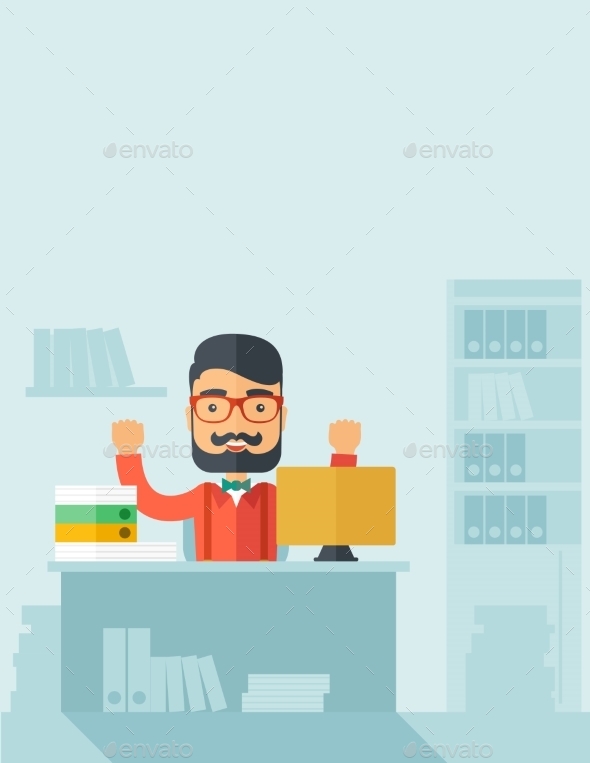 GraphicRiver Happy Businessman 11100855 GraphicRiver Happy Businessman 11100855