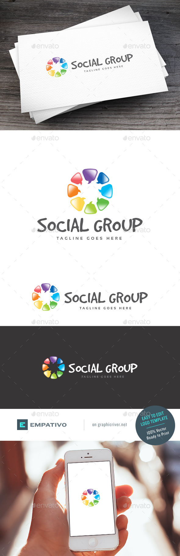 GraphicRiver Social Group Logo Template 11100990 GraphicRiver Social Group Logo Template 11100990