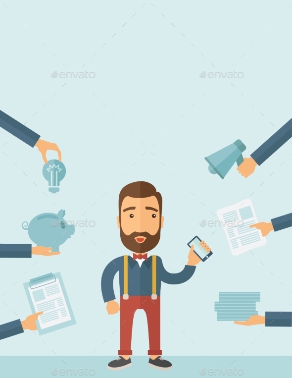 GraphicRiver Worried Busy Man 11101022 GraphicRiver Worried Busy Man 11101022