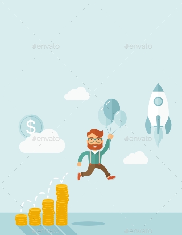 GraphicRiver Businessman and Balloons 11101029 GraphicRiver Businessman and Balloons 11101029