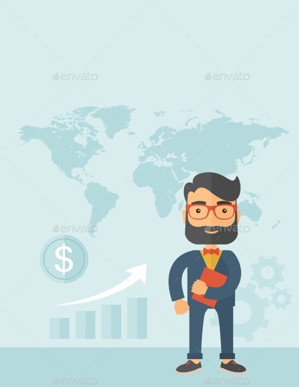 GraphicRiver Businessman Planning to Travel 11101032 GraphicRiver Businessman Planning to Travel 11101032