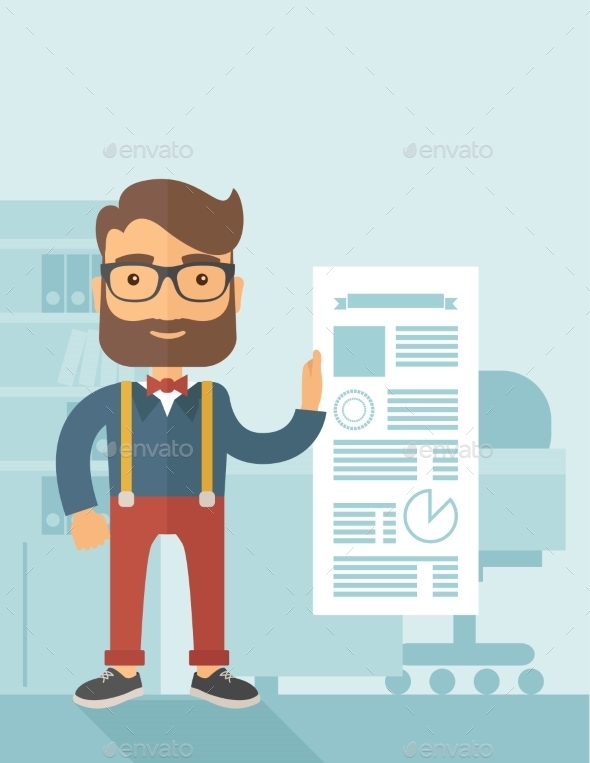 GraphicRiver Man Holding a Paper 11101167 GraphicRiver Man Holding a Paper 11101167